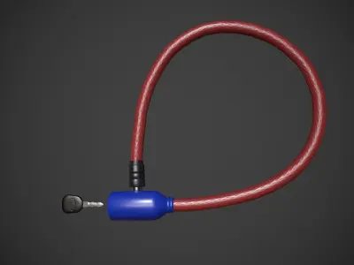 Bike Lock Low-poly 3D model