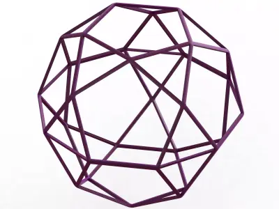 Wireframe Shape Pentagonal Orthobirotunda 3D print model