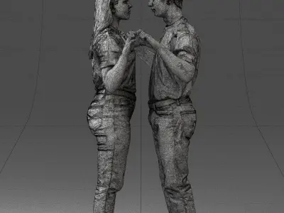 000322 Couple Forming Heart Gesture 1128 3dp 3D print model
