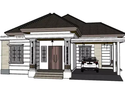 hause Low-poly 3D model