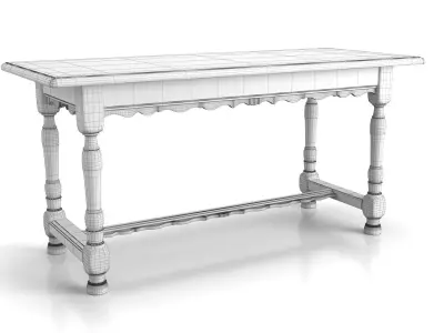 French 19th Century Bench 3D model