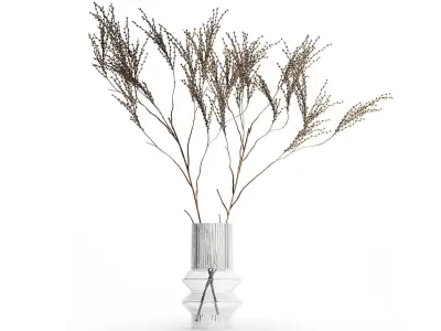 Minimalistic Bouquet Of Dry Branches In A Vase 315 3D model