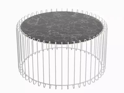 Wire Coffee Table Set 3D model