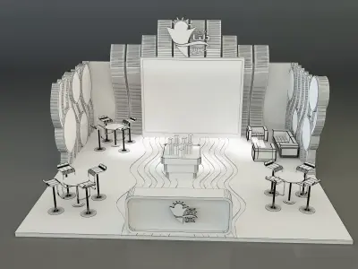 Booth Exhibition Stand a163 3D model