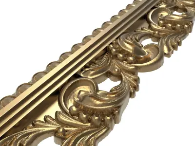carved frame 3D model 15