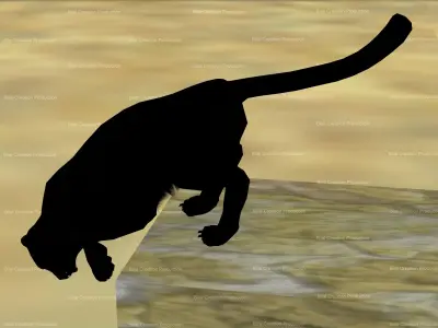 Black Panther Animated 3D model