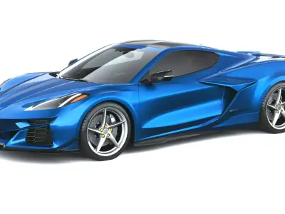Corvette E-ray 2026 lowpoly 3D model