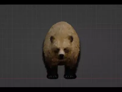 Forest Brown Bear Low-poly 3D model