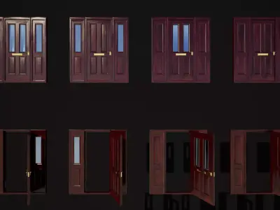 Hinged door 06 3D model
