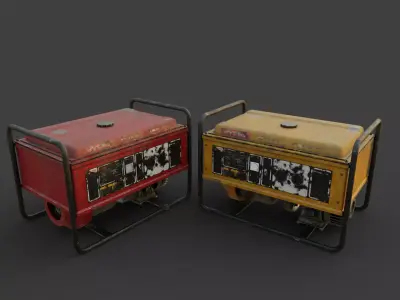 electricity generator Low-poly 3D model