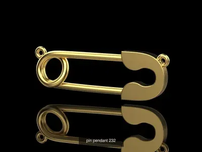 Pin collection gold plated 3D Model Pack