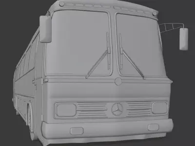 Mercedes Benz o302 Bus Low-poly 3D model