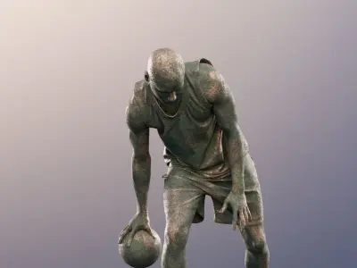 Jonny 12679-02 - Male Basketball Player Statue Low-poly 3D model