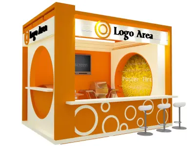 Booth Exhibition Stand a5 3D model
