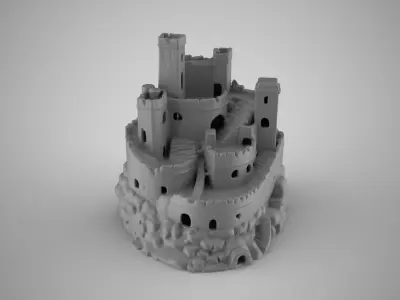 Aquarium Castle 2 3D print model