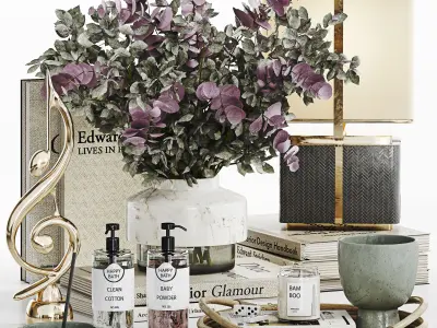 Decorative Set 022 Low-poly 3D model