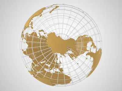 Globe News Skeleton MAPLE Color 3D model