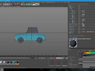 LowPoly car Low-poly 3D model 4