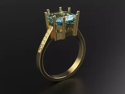 princess ring 3D print model