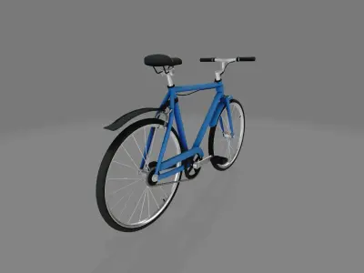 blue bicycle 3D model