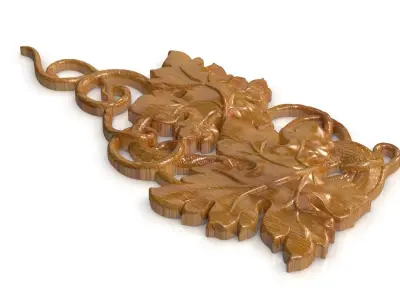 Grapes vine Decor 3D model 3D model