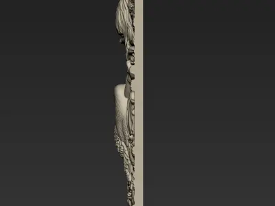 A Little Girl Feeding Pigeon A1 3D print model