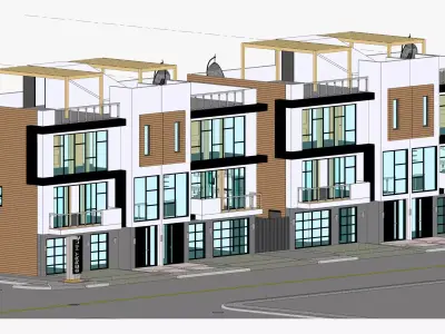 Revit Building Duplex 3D model