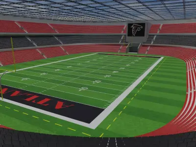 Atlanta Falcons - American Football Stadium Low-poly 3D model