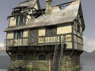 Medieval Slum 2 Low-poly 3D model