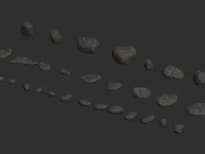 Assorted Rocks - Base Free low-poly 3D model