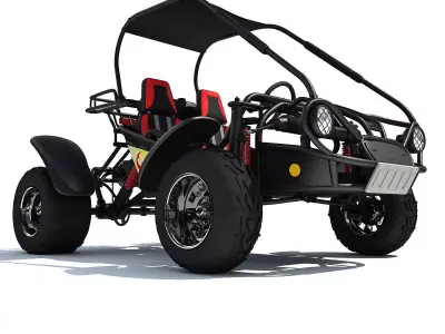 Red Seat Off Road Buggy HammerHead 3D model