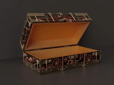 Steampunk jewelry box 1 3D model