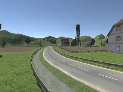 Overland Racing Track Low-poly 3D model