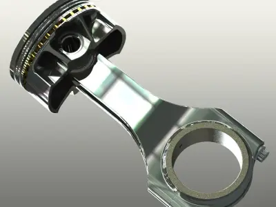 Piston and Connecting Rod 3D model