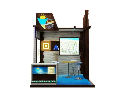 kiosk partition booth a348a 3D model