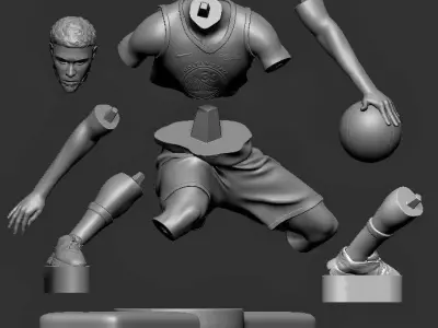  Steph Curry 3D Printable 3S 3D print model