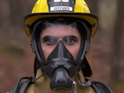 Mens ans Womens Firefighers and Rescuers 3D Model Collection