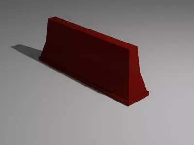 street barrier Low-poly 3D model