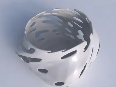 Bowl twisted elipse with smooth cuts 3D print model