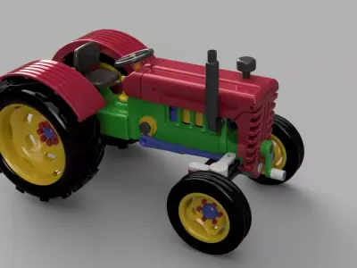 A TRACTOR WITH A ROTATING ENGINE 3D print model
