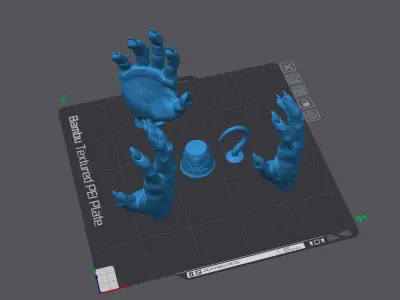 Skull with cloak and collar as a wall lamp  closed eyes 3D print model