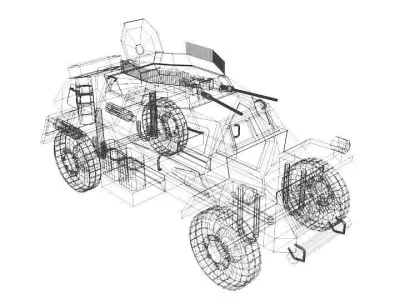 Armoured Car - Leichter Panzerspahwagen 3D model