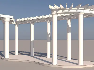 Pergola Stage Decor 3D model