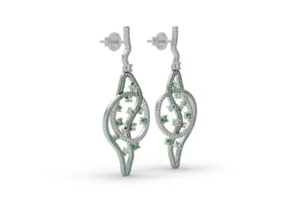 Lines Movement Earring - 3D Jewelry - BR-466 3D print model