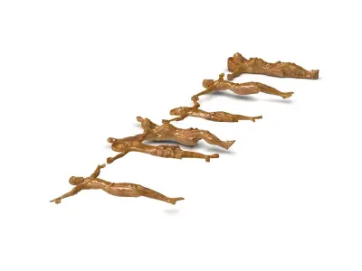 Set of 6 models of the crucifixion of christ 3d print 3D model