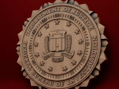 FBI seal Wall clock  3D print model