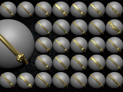 4k Classic Column Brushes   3D model