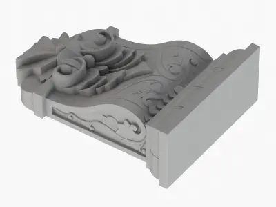 Scroll Corbel 63 3D model