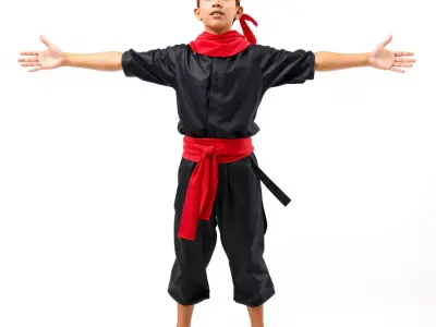 Martial Artist Character Model Pack with Dynamic Outfit Low-poly 3D model