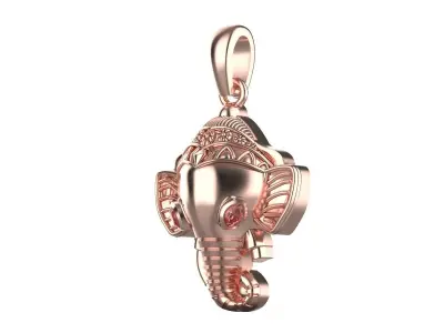 elephant ganesha pendant 3D print model